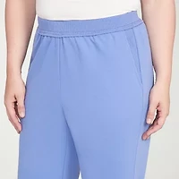 Alfred Dunner Casual Vibe Womens Straight Pull-On Pant