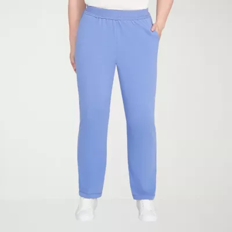 Alfred Dunner Casual Vibe Womens Straight Pull-On Pant