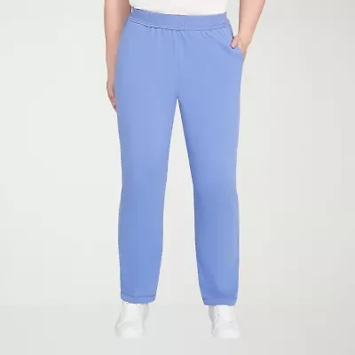Alfred Dunner Casual Vibe Womens Straight Pull-On Pant