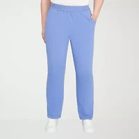 Alfred Dunner Casual Vibe Womens Straight Pull-On Pant
