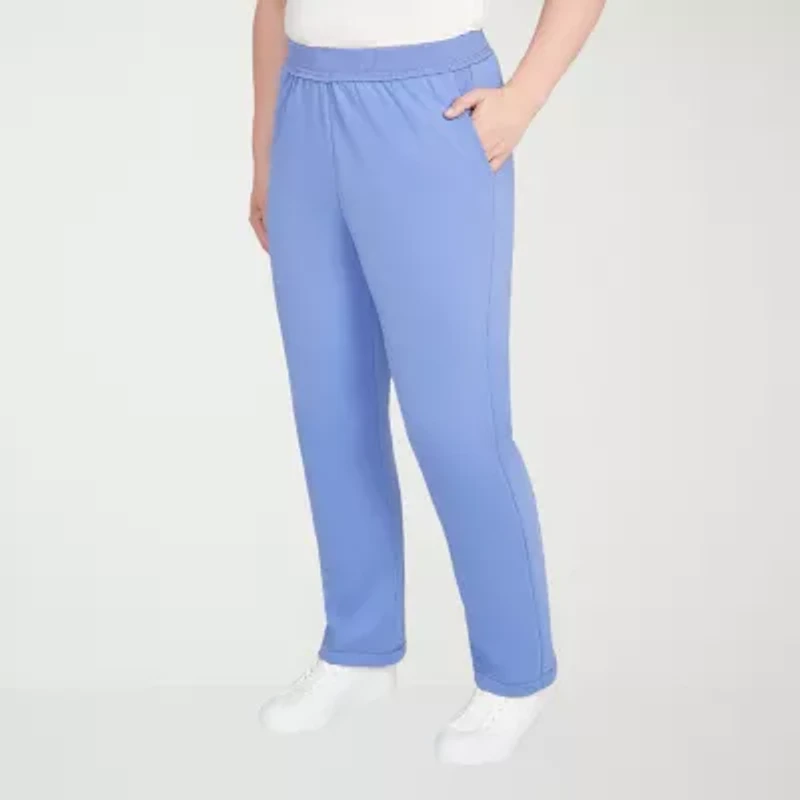 Alfred Dunner Casual Vibe Womens Straight Pull-On Pant