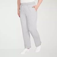 Alfred Dunner Casual Vibe Womens Straight Pull-On Pant