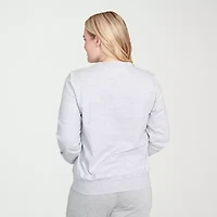 Alfred Dunner Casual Vibe Womens Crew Neck Long Sleeve Sweatshirt