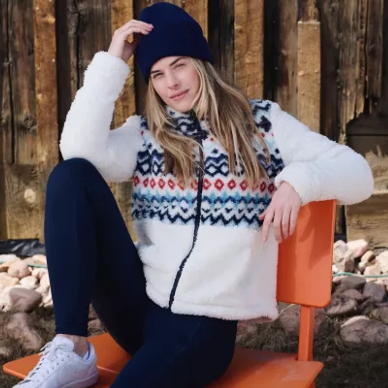Free Country Womens Fleece Easy-on + Easy-off Lightweight Jacket