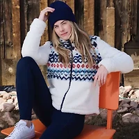Free Country Womens Fleece Easy-on + Easy-off Lightweight Jacket