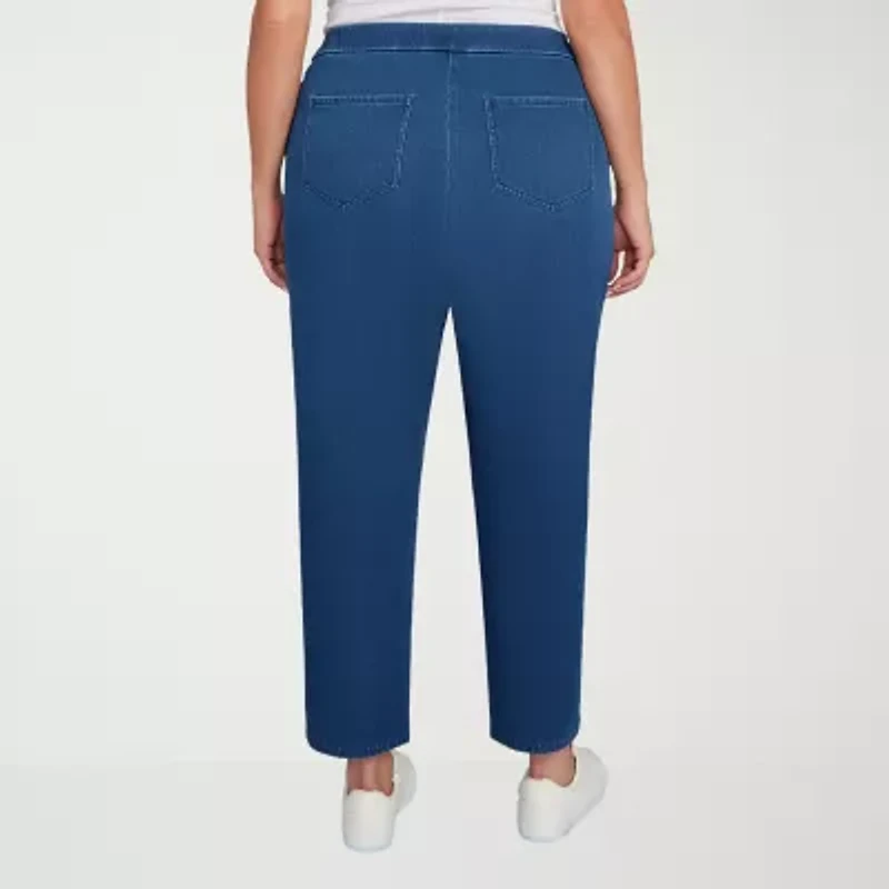 Alfred Dunner Sunset Canyon Womens Plus Straight Pull-On Pant