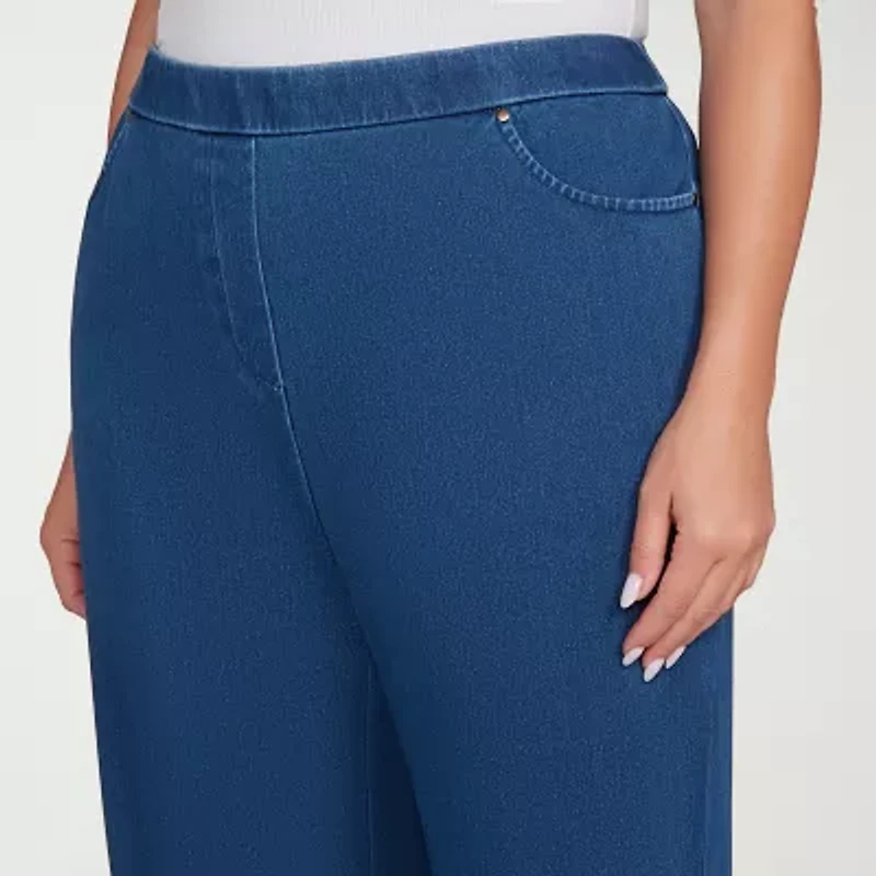 Alfred Dunner Sunset Canyon Womens Plus Straight Pull-On Pant
