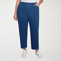 Alfred Dunner Sunset Canyon Womens Plus Straight Pull-On Pant