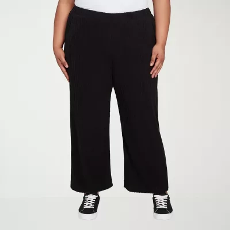 Alfred Dunner Lake Champlain Womens Wide Leg Plus Ankle Pant