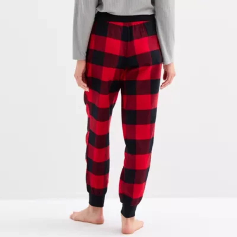 Sleep Chic Jogger Womens Flannel Pajama Pants