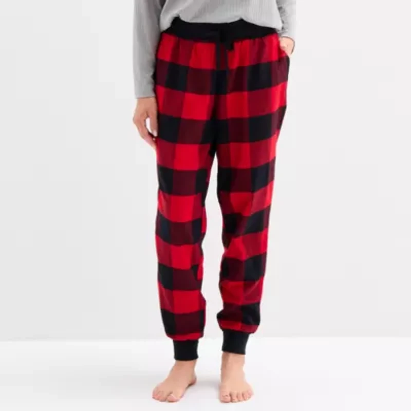 Sleep Chic Jogger Womens Flannel Pajama Pants