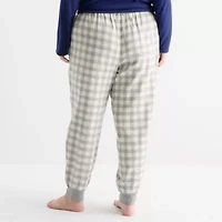 Sleep Chic Womens Flannel Plus Pajama Pants
