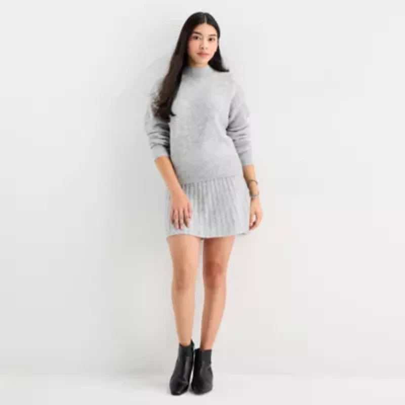 by&by Womens Long Sleeve Sweater Dress Juniors