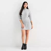 by&by Womens Long Sleeve Sweater Dress Juniors