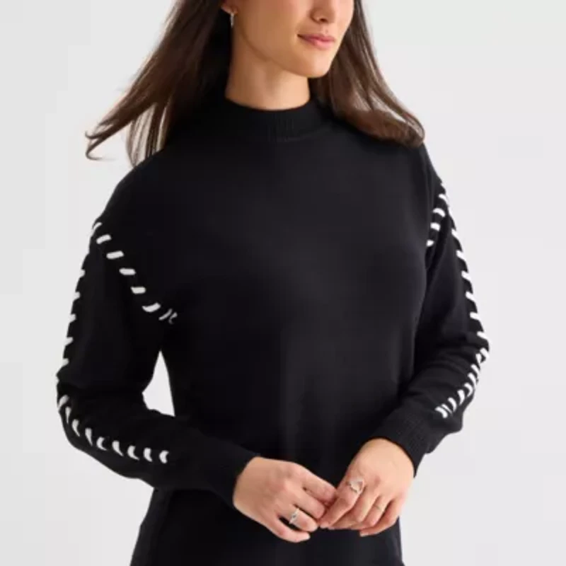by&by Womens Long Sleeve Sweater Dress Juniors