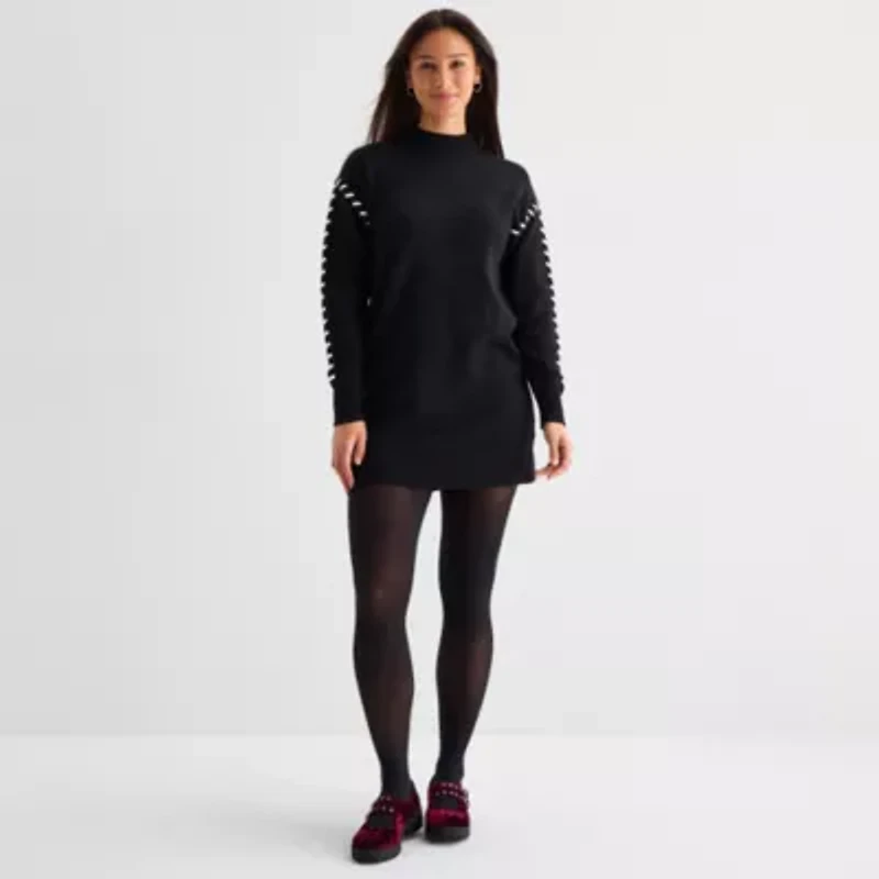 by&by Womens Long Sleeve Sweater Dress Juniors