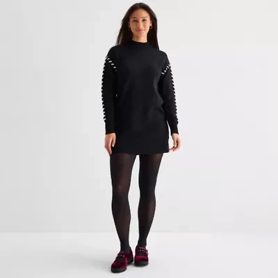 by&by Womens Long Sleeve Sweater Dress Juniors