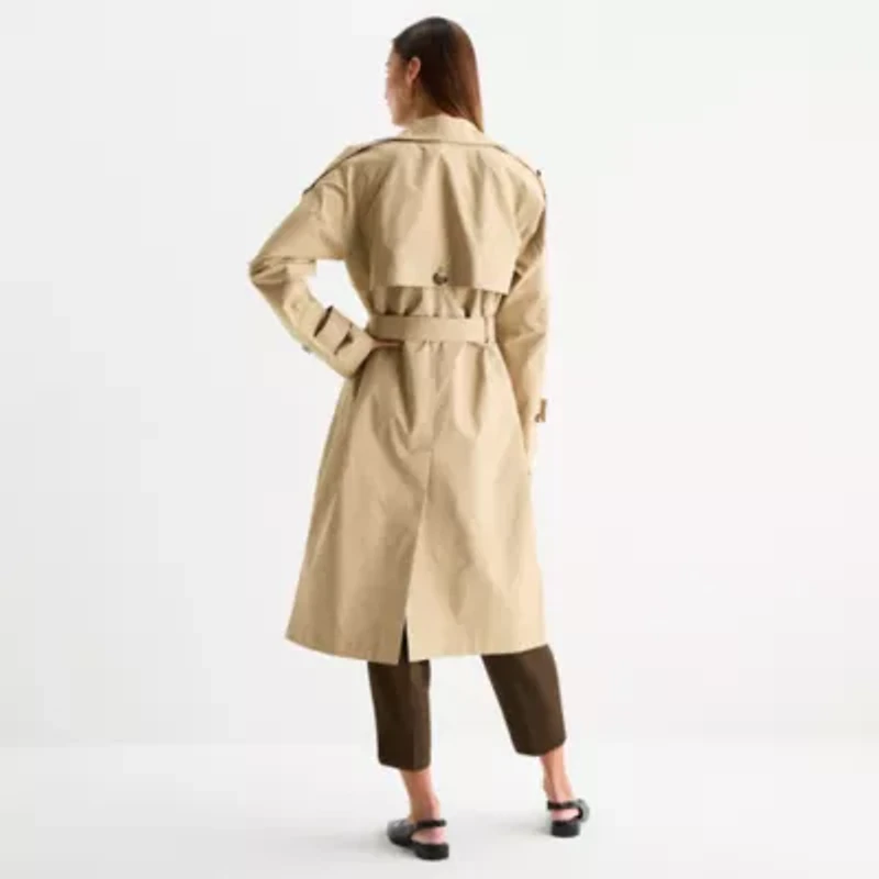 Worthington Womens Lightweight Trench Coat