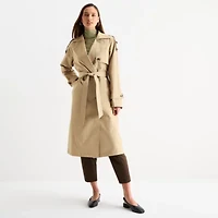 Worthington Womens Lightweight Trench Coat