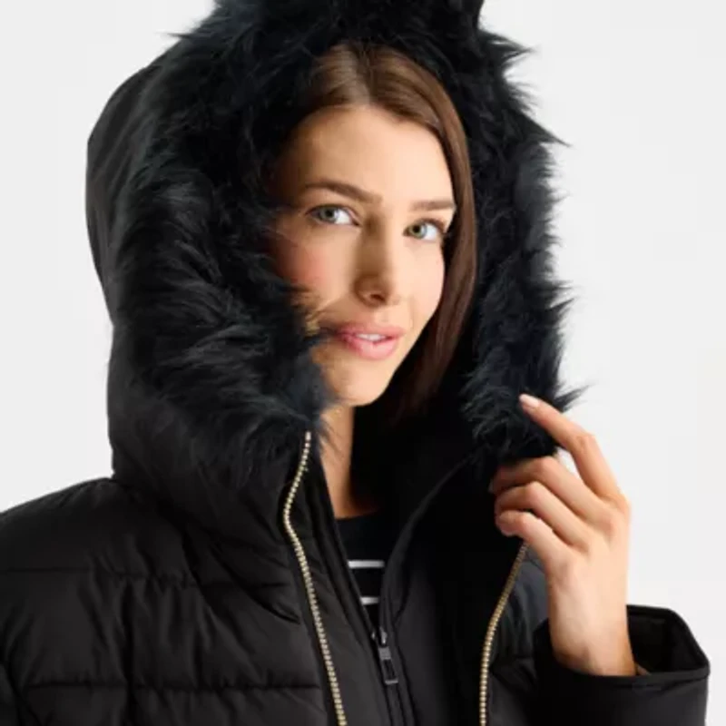 Maralyn And Me Womens Hooded Heavyweight Juniors Puffer Jacket