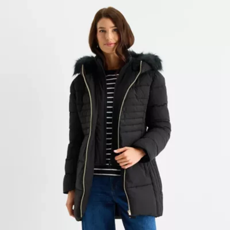 Maralyn And Me Womens Hooded Heavyweight Juniors Puffer Jacket