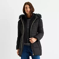 Maralyn And Me Womens Hooded Heavyweight Juniors Puffer Jacket