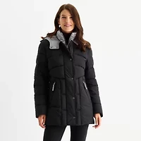 Maralyn And Me Womens Hooded Heavyweight Juniors Puffer Jacket