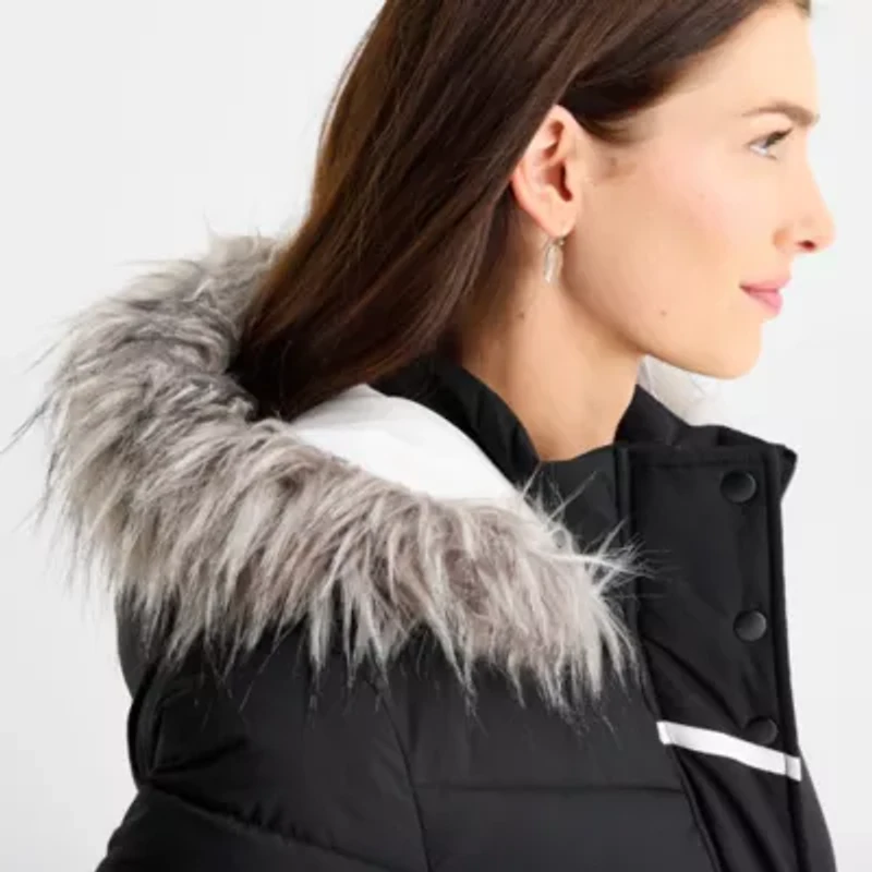 Maralyn And Me Womens Juniors Heavyweight Puffer Jacket