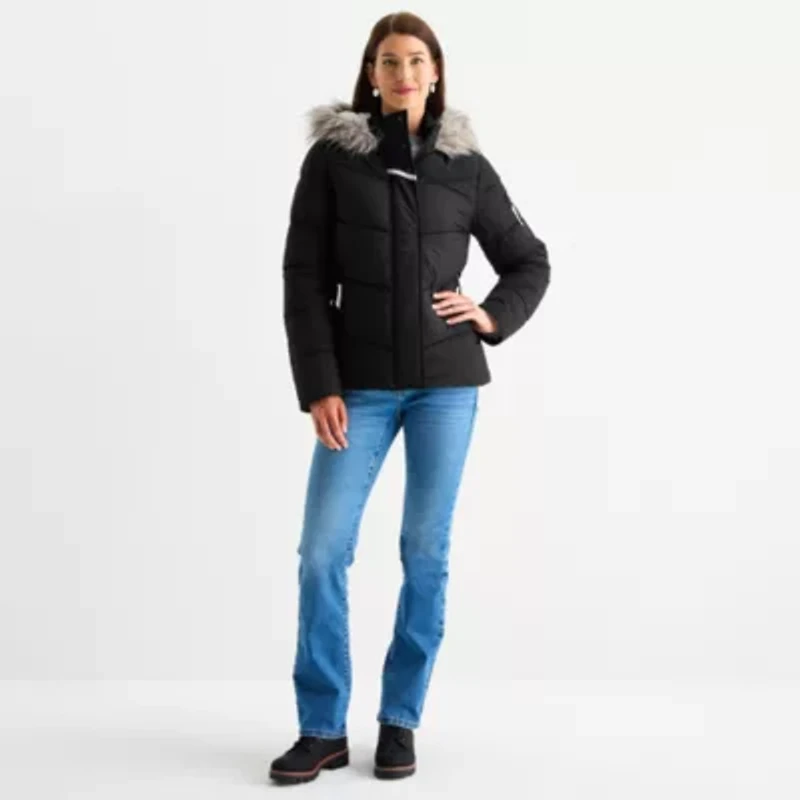 Maralyn And Me Womens Juniors Heavyweight Puffer Jacket