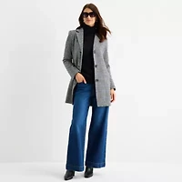 Maralyn And Me Womens Midweight Juniors Puffer Peacoat