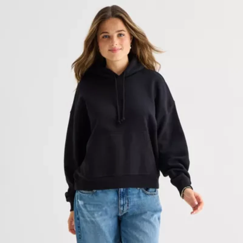 Arizona Womens Long Sleeve Fleece Active Hoodie