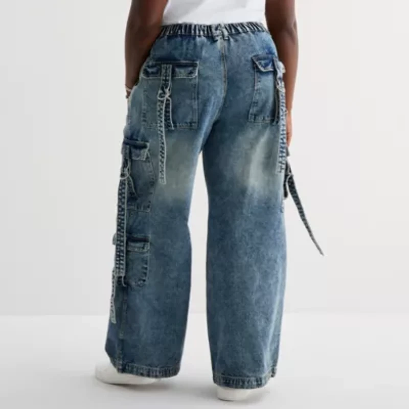 Forever 21 Juniors Womens Low Rise Loose Fit Jean