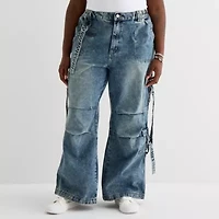 Forever 21 Juniors Womens Low Rise Loose Fit Jean