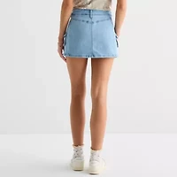 Forever 21 Womens Low Rise Mini Denim Skirt-Juniors