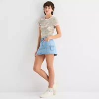 Forever 21 Womens Low Rise Mini Denim Skirt-Juniors