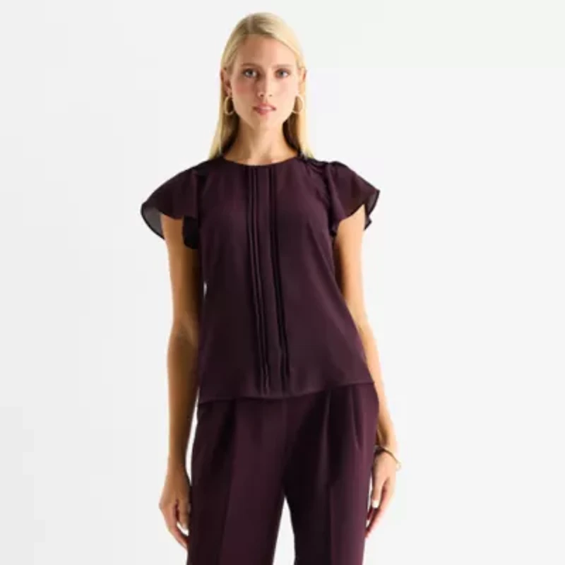 Worthington Petite Womens Perfect Blouse