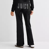 Juicy By Couture Womens Juniors Flare Mid Rise Track Pant