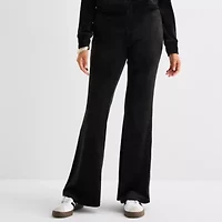 Juicy By Couture Womens Juniors Flare Mid Rise Track Pant