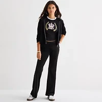 Juicy By Couture Womens Juniors Flare Mid Rise Track Pant