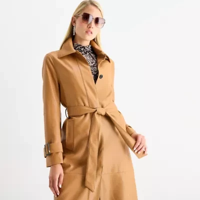 Worthington Womens Midweight Trench Coat