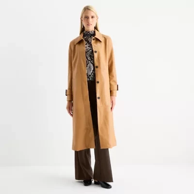 Worthington Womens Midweight Trench Coat