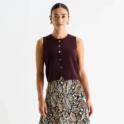 Worthington Womens Sleeveless Pullover Sweater