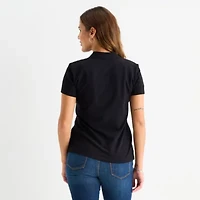 St. John's Bay Womens Short Sleeve Polo Shirt