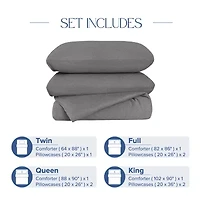 Awesome Home™ Soft Jersey Comforter Set ZZ Top Midweight Reversible Easy Care