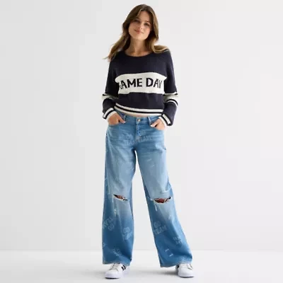 Arizona Juniors Womens Low Rise Baggy Fit Jean