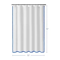 Awesome Home™ Scalloped Woven Fabric Shower Curtain