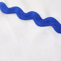 Awesome Home™ Scalloped Woven Fabric Shower Curtain