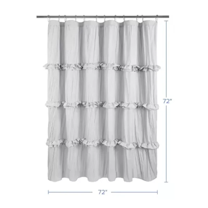 Awesome Home™ Recycled Ruffles And Pleats Shower Curtain
