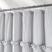 Awesome Home™ Recycled Ruffles And Pleats Shower Curtain