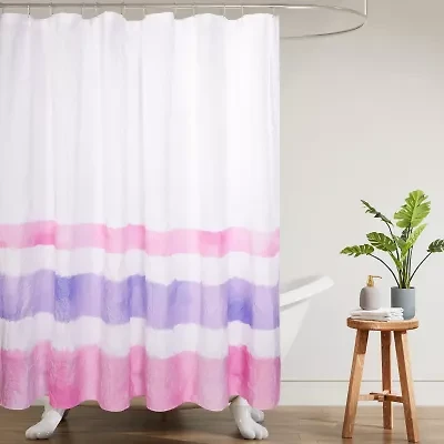 Awesome Home™ Crinkle Stripe  Recycled Shower Curtain